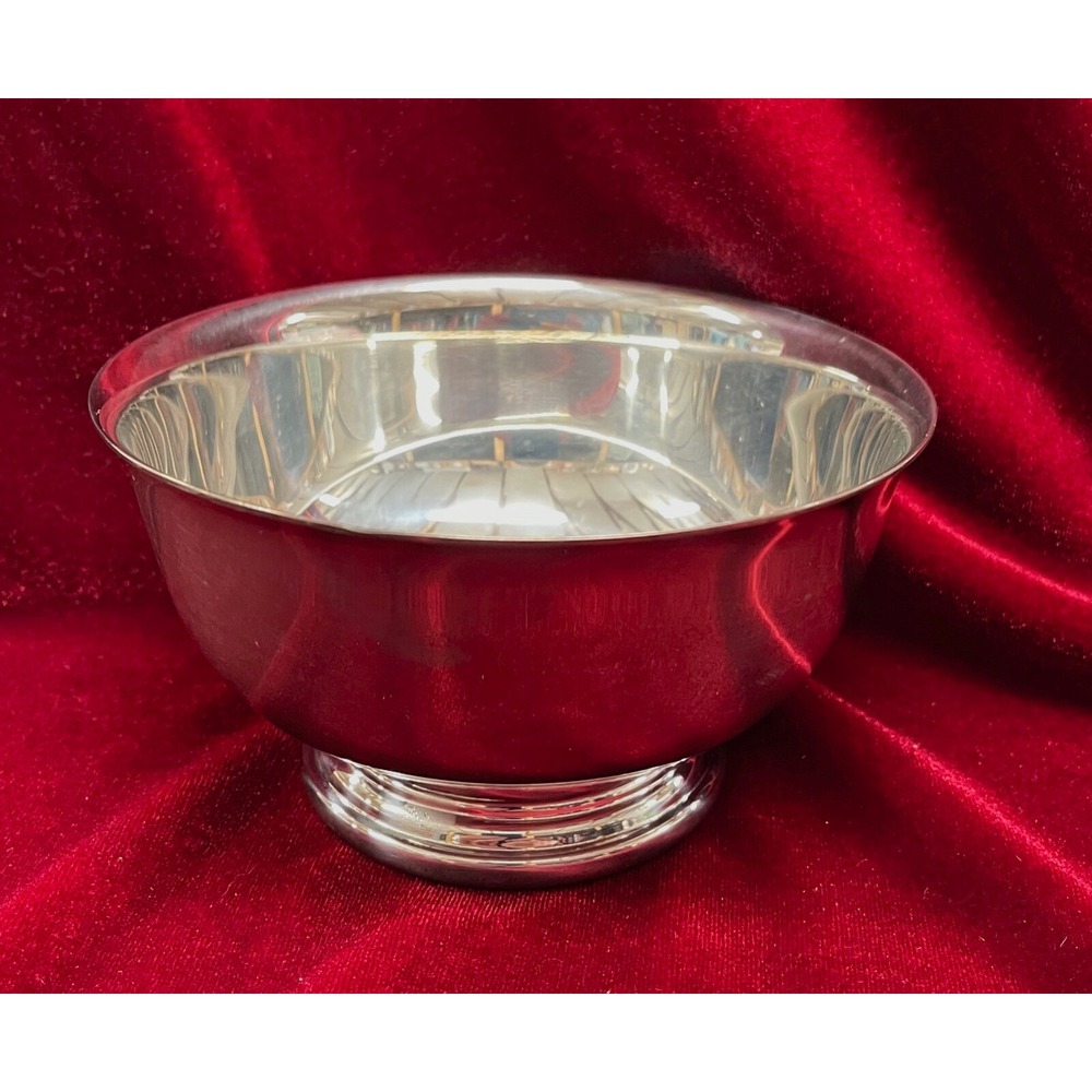 Gorham Silverplate Paul Revere Bowl Footed Round Serving Dish YC778 Vintage